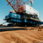 Custom engineered crawler transporters are used for transporting loads between 400 and 6000 tonnes over challenging terrain.