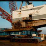 Custom engineered crawler transporters are used for transporting loads between 400 and 6000 tonnes over challenging terrain.