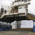 When mining companies need to rebuild their face shovels, they use cranes and jack and skate systems to lift them off their tracks.