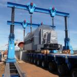 Lampson gantry jacking systems are for lifting from above the load to place onto heavily engineered trailers before moving into location.