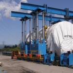 Lampson gantry jacking systems are for lifting from above the load to place onto heavily engineered trailers before moving into location.