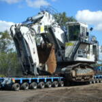 Mining companies use high capacity modular trailers to move mining shovels and draglines between mines