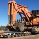 Mining companies use high capacity modular trailers to move mining shovels and draglines between mines