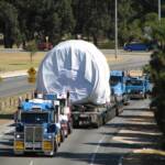 Loads over 100 tonnes need to be transported using high capacity modular trailers.